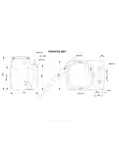 Ёмкость для КНС FEKAFOS 280 л 2 DAB 60162044