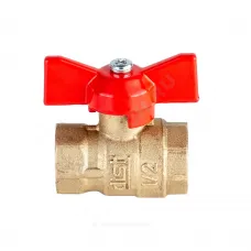 Кран шаровой латунь Стандарт Ду 15 Ру40 ВР полнопроходной бабочка Dist 311Б