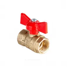 Кран шаровой латунь Стандарт Ду 15 Ру40 ВР полнопроходной бабочка Dist 311Б