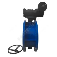 Затвор дисковый поворотный чугун Ду 400 Ру10/16 фл с редуктором под электропривод диск чугун манжета EPDM Benarmo