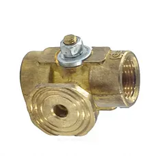 Кран для манометра 3-ходовой латунь 11б38бк/11б18бк Ду 15 Ру16 ВР G1/2"-М20х1,5 без рукоятки с фланцем ВИПРА КПТ 3.05.00