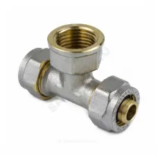 Тройник МП латунь никель обжим Дн 16х1/2"х16 ВР ГОСТ 32415-2013 7013 Aquasfera 7013-01