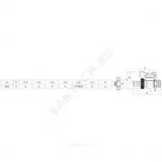 Кран шаровой латунь сливной R608D Ду 15 Ру10 НР/штуц 1/2" флажок красный с заглушкой Giacomini R608DY053
