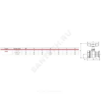 Кран шаровой латунь R285 Ду 32х50 Ру35 ВР/фл бабочка красная с выводом для насоса Giacomini R285Y003