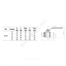 Кран шаровой медь R258D Дн 28 Ру35 под пайку рычаг красный Giacomini R258Y006