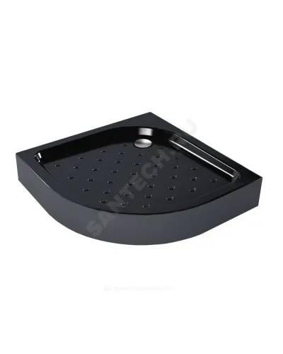 Поддон душевой акриловый полукруглый Classic BLACK N 800х800х160 с противоскользящим покрытием черный МетаКам АПS_013573