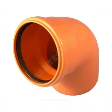 Отвод НПВХ коричневый Дн 110х30гр б/нап в/к Агригазполимер
