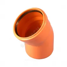 Отвод НПВХ коричневый Дн 110х30гр б/нап в/к Агригазполимер