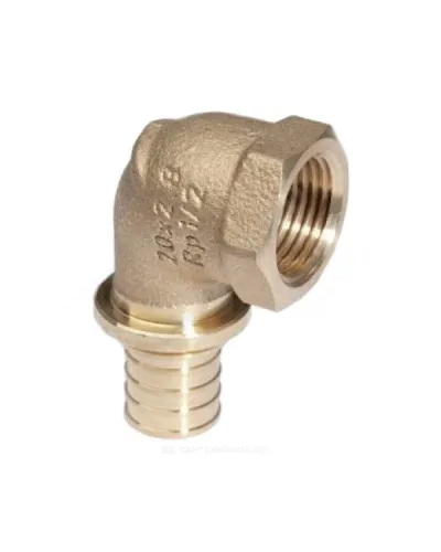 Угольник для PE-X труб аксиальный бронза Дн 20х3/4 ВР RAUTITAN RX+ Rehau 14563561001 (13660971001)