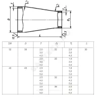 Переход сталь концентрический Дн 45х2,5-32х2,0 (Ду 40х25) бесшовный ГОСТ 17378-2001