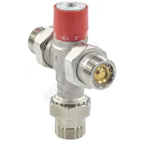 Клапан смесительный термостатический седельный латунь R156-1 Ду 20 Ру16 3/4" НР Kvs=1.8м3/ч Tн=38-60C Tmax=100С с обратными клапанами Giacomini R156X024