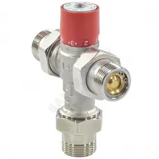 Клапан смесительный термостатический седельный латунь R156-1 Ду 20 Ру16 3/4" НР Kvs=1.8м3/ч Tн=38-60C Tmax=100С с обратными клапанами Giacomini R156X024