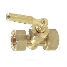 Кран для манометра 3-ходовой латунь 151 Ду 15 Ру16 ВР G1/2" с рукояткой без фланца Icma 90151AD05