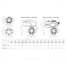 Клапан регулирующий латунь R279 Ду 20 ВР G3/4" с отсечным клапаном Giacomini R279Y004