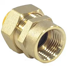 Муфта латунь 15Aх1/2" обжим/ВР для газоснабжения STAHLMANN SSFG1501/2BGZ