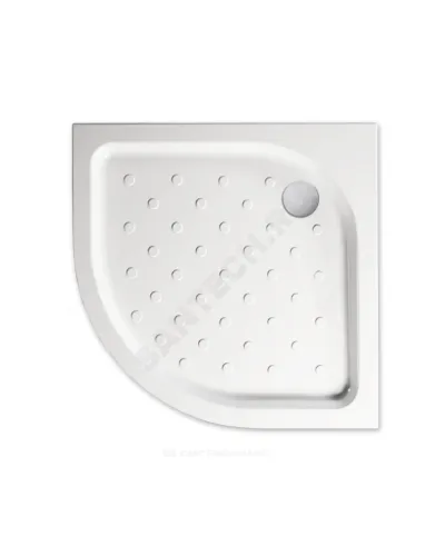 Поддон душевой акриловый полукруглый Classic N 800х800х160 с противоскользящим покрытием белый МетаКам АПS_011736