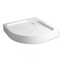 Поддон душевой акриловый полукруглый Classic N 800х800х160 с противоскользящим покрытием белый МетаКам АПS_011736