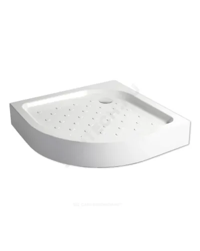 Поддон душевой акриловый полукруглый Classic N 800х800х160 с противоскользящим покрытием белый МетаКам АПS_011736