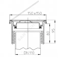Ревизия-прочистка PP/нерж сталь Ду 100 б/нап HL HL98SML