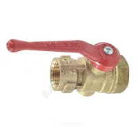 Кран для манометра 3-ходовой латунь 11Б27п11 Ду 15 Ру16 ВР G1/2"-М20х1,5 с рукояткой без фланца флажок/рычаг Цветлит ZW10023