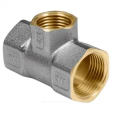 Тройник латунь никель переходной Ду 25х15х25 (1"х1/2"х1") ВР/ВР 9008 ГОСТ 32585-2013 Aquasfera 9008-02