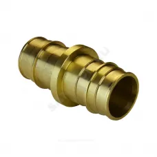 Муфта для PE-X труб радиальная латунь Дн 16 РОС