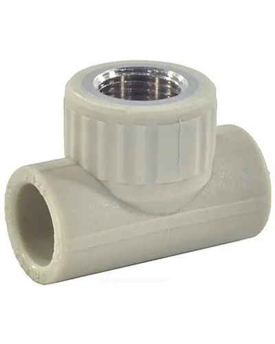 Тройник PP-R комбинированный серый Дн 32х1/2 ВР VALFEX 10127232Г