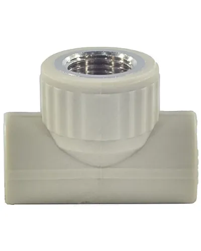Тройник PP-R комбинированный серый Дн 32х1/2 ВР VALFEX 10127232Г