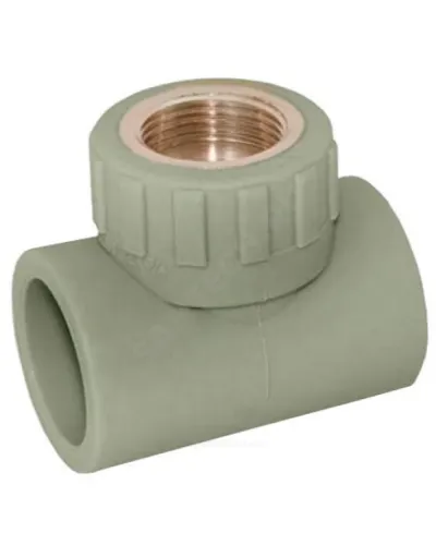 Тройник PP-R комбинированный серый Дн 32х1/2 ВР VALFEX 10127232Г