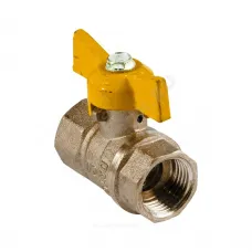 Кран шаровой латунь газ Стандарт 230 аналог 11б27п Ду 15 Ру40 ВР бабочка ГАЛЛОП 115012