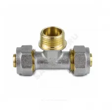 Тройник МП латунь никель обжим Дн 16х1/2"х16 НР ГОСТ 32415-2013 7014 Aquasfera 7014-01