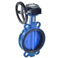 Затвор дисковый поворотный чугун Ду 250 Ру10/16 межфл с редуктором диск чугун манжета EPDM EURO Benarmo