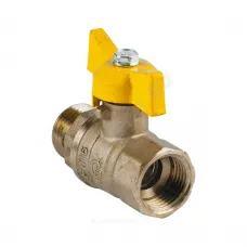 Кран шаровой латунь газ Стандарт 231 аналог 11б27п Ду 15 Ру40 ВР/НР бабочка ГАЛЛОП 115014