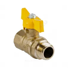 Кран шаровой латунь газ Стандарт 231 аналог 11б27п Ду 15 Ру40 ВР/НР бабочка ГАЛЛОП 115014