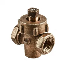 Кран пробко-сальниковый латунь 11б6бк Ду 15 Ру10 G1/2" ВР пробка комбинированная ККАЗ