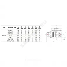 Кран шаровой латунь R259D Ду 20 Ру42 ВР/"американка" бабочка красная Giacomini R259Y005