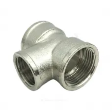 Тройник латунь никель переходной Ду 20х15х20 (3/4"х1/2"х3/4") ВР/ВР SantechSystems