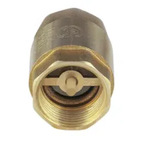 Клапан обратный латунь осевой 3002 Ду 15 Ру40 Тмакс=100 оС ВР 1/2" диск латунь шток латунь Aquasfera 3002-01