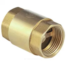 Клапан обратный латунь осевой 3002 Ду 15 Ру40 Тмакс=100 оС ВР 1/2" диск латунь шток латунь Aquasfera 3002-01