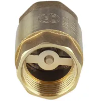 Клапан обратный латунь осевой 3002 Ду 15 Ру40 Тмакс=100 оС ВР 1/2" диск латунь шток латунь Aquasfera 3002-01