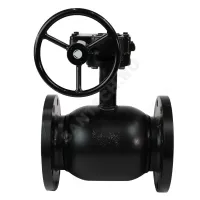 Кран шаровой сталь 09Г2С Ballomax КШТ 61.103 Ду 125 Ру16 фл L=325мм с редуктором BROEN КШТ 61.103.125.Р.16