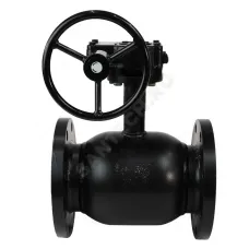 Кран шаровой сталь 09Г2С Ballomax КШТ 61.103 Ду 125 Ру16 фл L=325мм с редуктором BROEN КШТ 61.103.125.Р.16