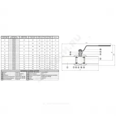 Кран шаровой сталь 11с67п Ду 32 Ру40 п/привар L=260мм Маршал 2ЦП.00.1.040.032/025
