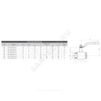 Кран шаровой сталь 09Г2С Ballomax КШТ 60.100 Ду 15 Ру40 ВР L=65мм BROEN КШТ 60.100.015.А.40
