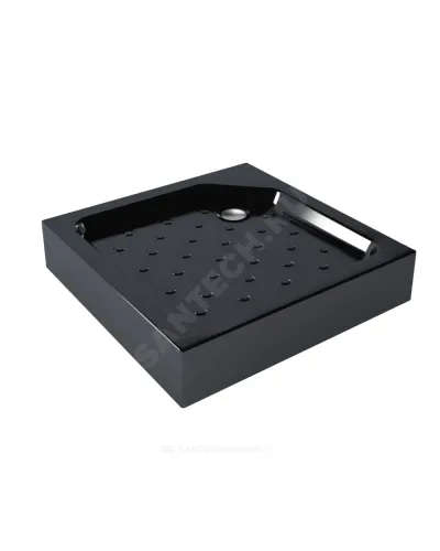 Поддон душевой акриловый квадрат Universal BLACK N 800х800х160 с противоскользящим покрытием черный МетаКам АПS_013575
