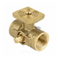 Кран для манометра 3-ходовой латунь 1061 (11б38бк/11б18бк) Ду 15 Ру16 ВР G1/2"-М20х1,5 без рукоятки с фланцем Aquasfera 1061-01