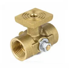 Кран для манометра 3-ходовой латунь 1061 (11б38бк/11б18бк) Ду 15 Ру16 ВР G1/2"-М20х1,5 без рукоятки с фланцем Aquasfera 1061-01