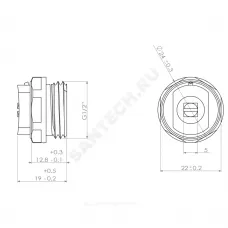 Кран Маевского ручной латунь Ду 15 Ру10 G1/2" НР под отвертку Ogint