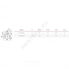 Кран шаровой латунь 11Б27фт1М OPTIMA Ду 15 Ру25 ВР полнопроходной бабочка красная VALFEX VF.217.L0B1.012