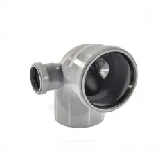 Отвод PP-H с выходом левый и правый серый Дн 110х50х87гр б/нап в/к VALFEX 23123150